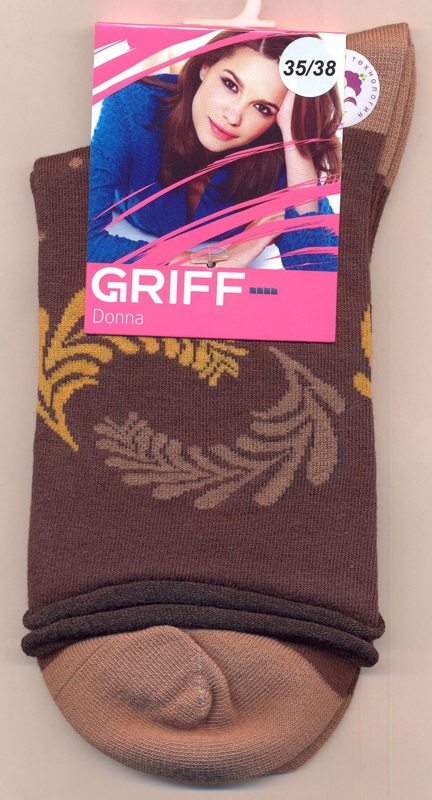 GRIFF носки женские D266 горошек с перьями