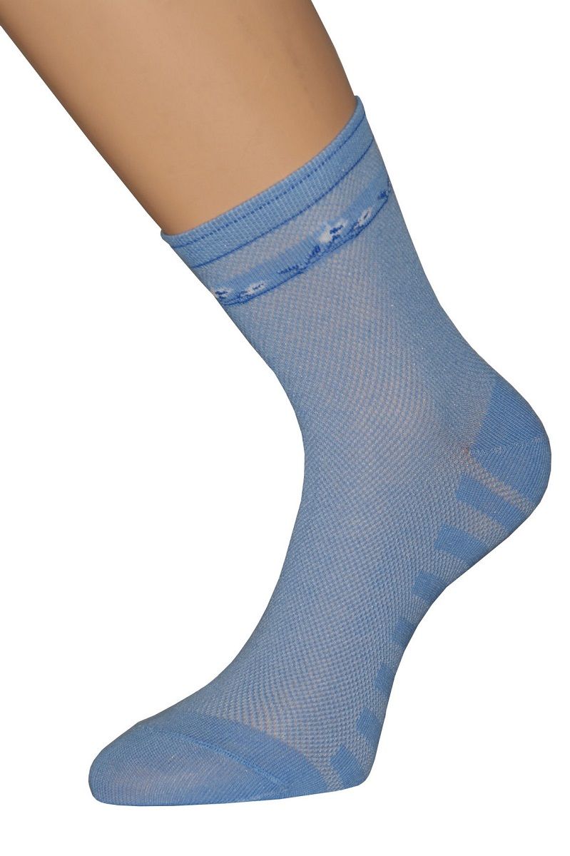 Дамские мечты носки женские г-1118 "сетка, на стопе полоски "