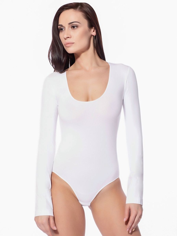 Giulia Body Scollo Ampio Manica Lunga Боди